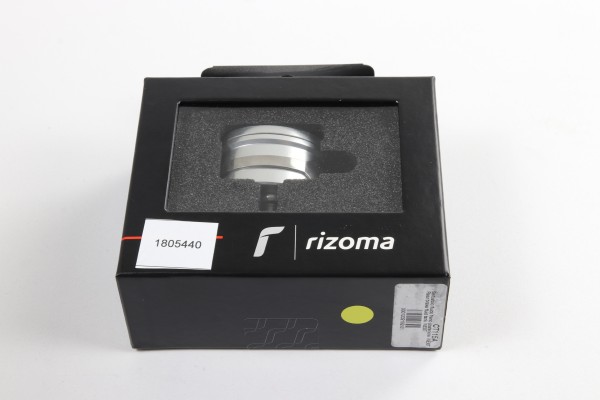 Rizoma Flüssigkeitsbehälter Next für hinten in Silber